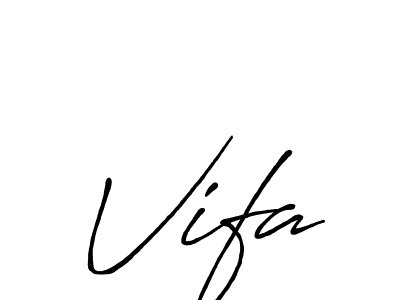 Vifa stylish signature style. Best Handwritten Sign (Antro_Vectra_Bolder) for my name. Handwritten Signature Collection Ideas for my name Vifa. Vifa signature style 7 images and pictures png