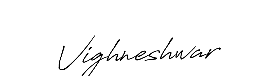 Design your own signature with our free online signature maker. With this signature software, you can create a handwritten (Antro_Vectra_Bolder) signature for name Vighneshwar. Vighneshwar signature style 7 images and pictures png