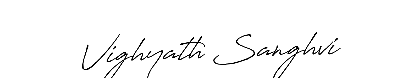 Similarly Antro_Vectra_Bolder is the best handwritten signature design. Signature creator online .You can use it as an online autograph creator for name Vighyath Sanghvi. Vighyath Sanghvi signature style 7 images and pictures png