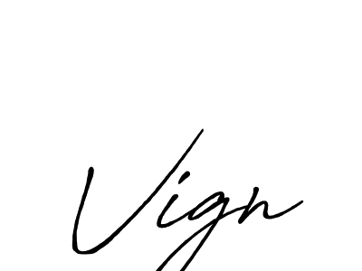 Create a beautiful signature design for name Vign. With this signature (Antro_Vectra_Bolder) fonts, you can make a handwritten signature for free. Vign signature style 7 images and pictures png