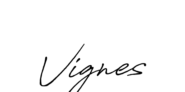 Create a beautiful signature design for name Vignes. With this signature (Antro_Vectra_Bolder) fonts, you can make a handwritten signature for free. Vignes signature style 7 images and pictures png