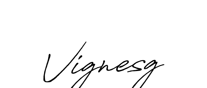 Design your own signature with our free online signature maker. With this signature software, you can create a handwritten (Antro_Vectra_Bolder) signature for name Vignesg. Vignesg signature style 7 images and pictures png