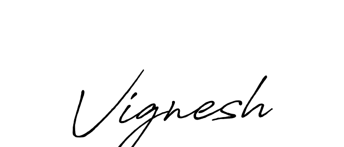 It looks lik you need a new signature style for name Vignesh. Design unique handwritten (Antro_Vectra_Bolder) signature with our free signature maker in just a few clicks. Vignesh signature style 7 images and pictures png