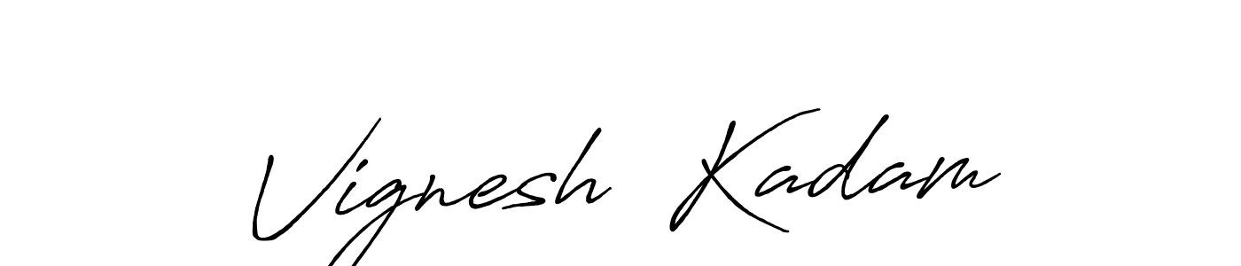 Antro_Vectra_Bolder is a professional signature style that is perfect for those who want to add a touch of class to their signature. It is also a great choice for those who want to make their signature more unique. Get Vignesh  Kadam name to fancy signature for free. Vignesh  Kadam signature style 7 images and pictures png