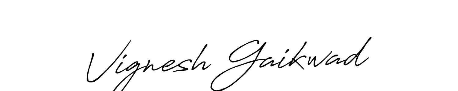 Use a signature maker to create a handwritten signature online. With this signature software, you can design (Antro_Vectra_Bolder) your own signature for name Vignesh Gaikwad. Vignesh Gaikwad signature style 7 images and pictures png