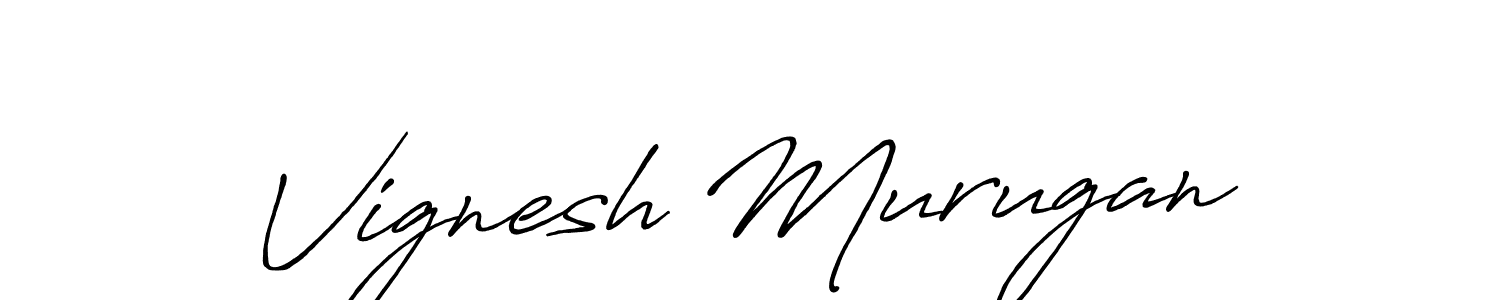 How to make Vignesh Murugan signature? Antro_Vectra_Bolder is a professional autograph style. Create handwritten signature for Vignesh Murugan name. Vignesh Murugan signature style 7 images and pictures png