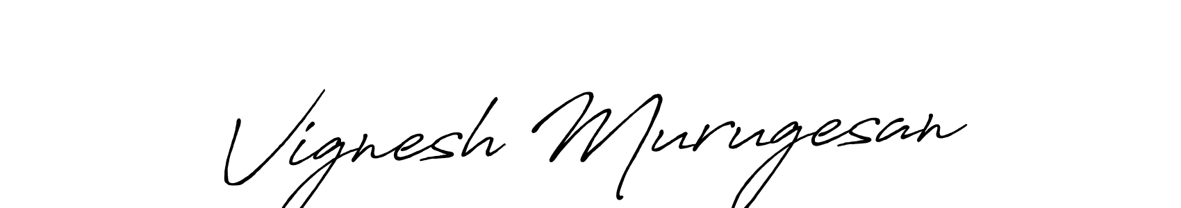 You should practise on your own different ways (Antro_Vectra_Bolder) to write your name (Vignesh Murugesan) in signature. don't let someone else do it for you. Vignesh Murugesan signature style 7 images and pictures png