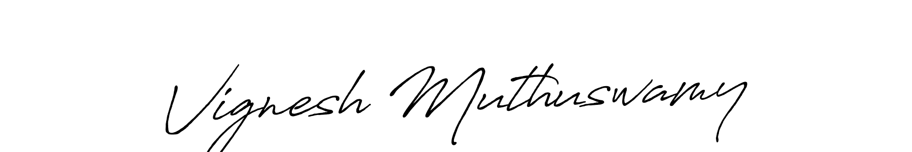 Also we have Vignesh Muthuswamy name is the best signature style. Create professional handwritten signature collection using Antro_Vectra_Bolder autograph style. Vignesh Muthuswamy signature style 7 images and pictures png