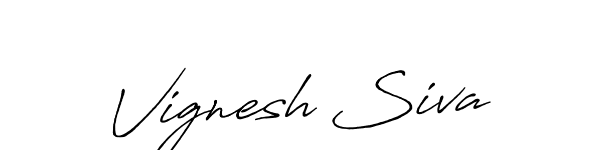Also we have Vignesh Siva name is the best signature style. Create professional handwritten signature collection using Antro_Vectra_Bolder autograph style. Vignesh Siva signature style 7 images and pictures png