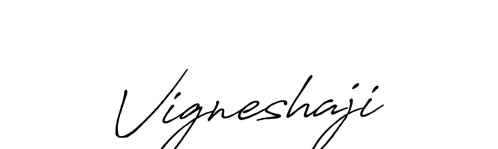 How to make Vigneshaji name signature. Use Antro_Vectra_Bolder style for creating short signs online. This is the latest handwritten sign. Vigneshaji signature style 7 images and pictures png