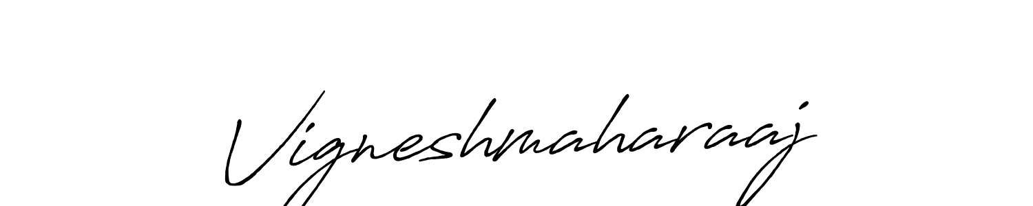 Design your own signature with our free online signature maker. With this signature software, you can create a handwritten (Antro_Vectra_Bolder) signature for name Vigneshmaharaaj. Vigneshmaharaaj signature style 7 images and pictures png