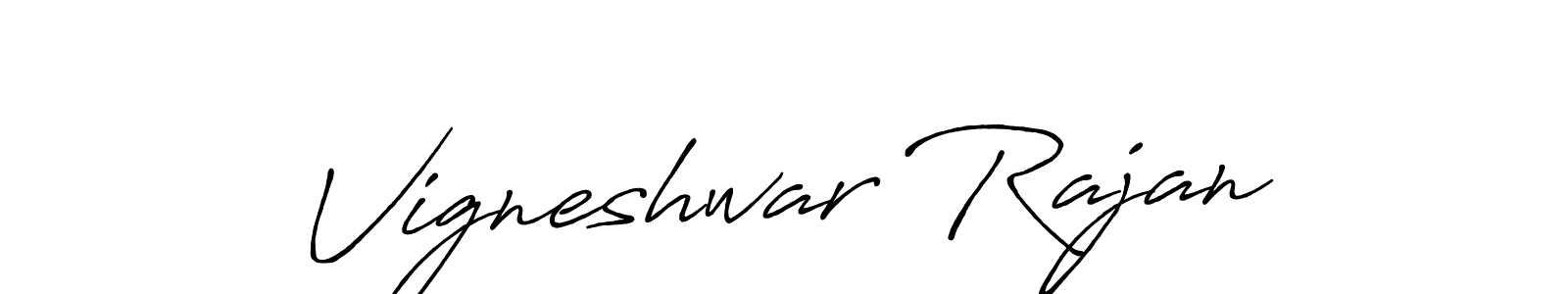 Design your own signature with our free online signature maker. With this signature software, you can create a handwritten (Antro_Vectra_Bolder) signature for name Vigneshwar Rajan. Vigneshwar Rajan signature style 7 images and pictures png