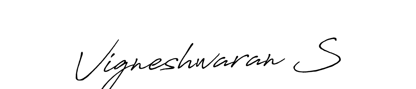 How to Draw Vigneshwaran S signature style? Antro_Vectra_Bolder is a latest design signature styles for name Vigneshwaran S. Vigneshwaran S signature style 7 images and pictures png