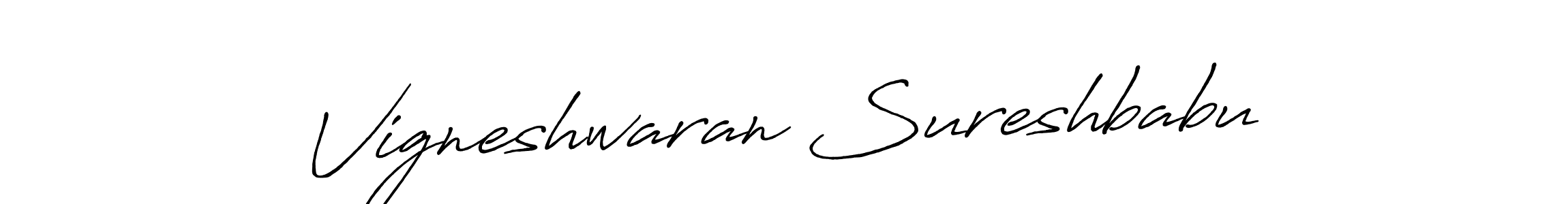 How to Draw Vigneshwaran Sureshbabu signature style? Antro_Vectra_Bolder is a latest design signature styles for name Vigneshwaran Sureshbabu. Vigneshwaran Sureshbabu signature style 7 images and pictures png