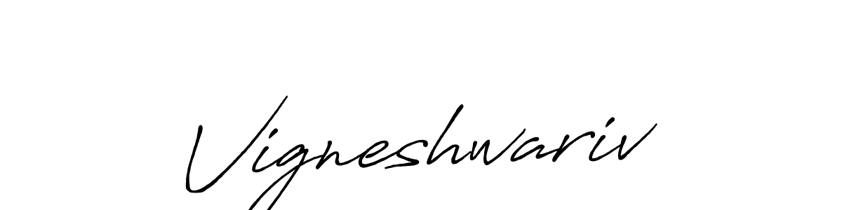 Vigneshwariv stylish signature style. Best Handwritten Sign (Antro_Vectra_Bolder) for my name. Handwritten Signature Collection Ideas for my name Vigneshwariv. Vigneshwariv signature style 7 images and pictures png