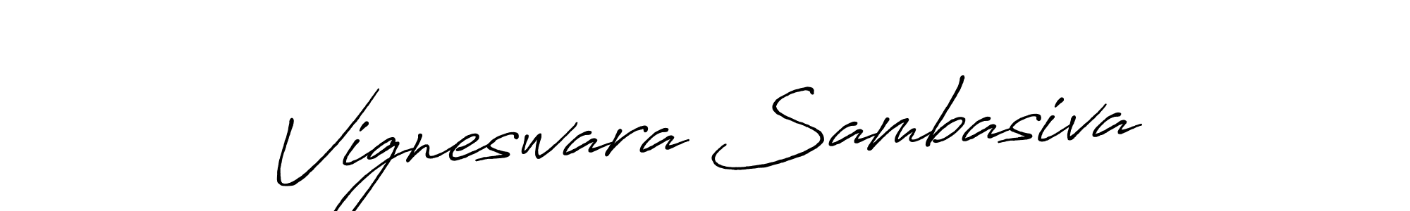 Design your own signature with our free online signature maker. With this signature software, you can create a handwritten (Antro_Vectra_Bolder) signature for name Vigneswara Sambasiva. Vigneswara Sambasiva signature style 7 images and pictures png