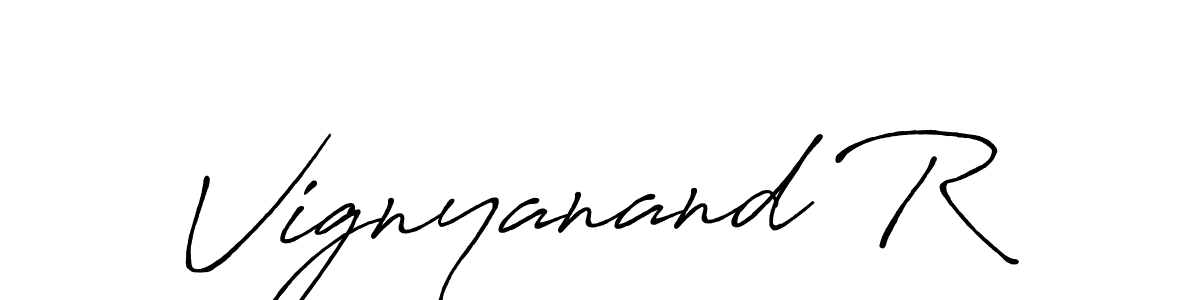 Design your own signature with our free online signature maker. With this signature software, you can create a handwritten (Antro_Vectra_Bolder) signature for name Vignyanand R. Vignyanand R signature style 7 images and pictures png