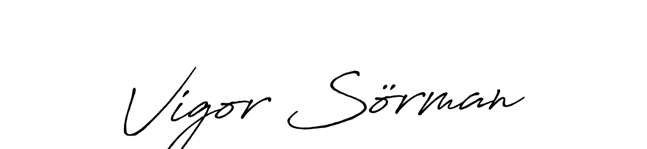 Vigor Sörman stylish signature style. Best Handwritten Sign (Antro_Vectra_Bolder) for my name. Handwritten Signature Collection Ideas for my name Vigor Sörman. Vigor Sörman signature style 7 images and pictures png