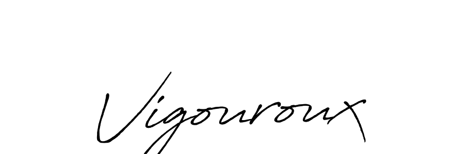 Create a beautiful signature design for name Vigouroux. With this signature (Antro_Vectra_Bolder) fonts, you can make a handwritten signature for free. Vigouroux signature style 7 images and pictures png