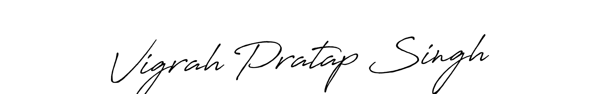 How to make Vigrah Pratap Singh signature? Antro_Vectra_Bolder is a professional autograph style. Create handwritten signature for Vigrah Pratap Singh name. Vigrah Pratap Singh signature style 7 images and pictures png