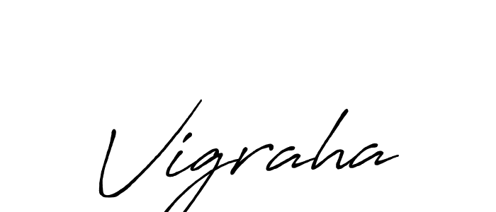 Vigraha stylish signature style. Best Handwritten Sign (Antro_Vectra_Bolder) for my name. Handwritten Signature Collection Ideas for my name Vigraha. Vigraha signature style 7 images and pictures png