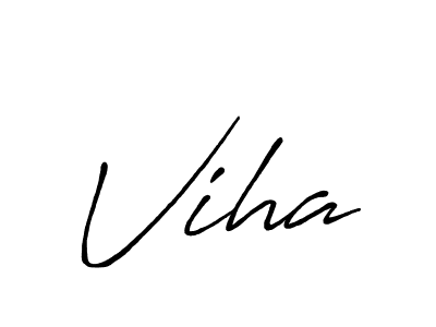 if you are searching for the best signature style for your name Viha. so please give up your signature search. here we have designed multiple signature styles  using Antro_Vectra_Bolder. Viha signature style 7 images and pictures png