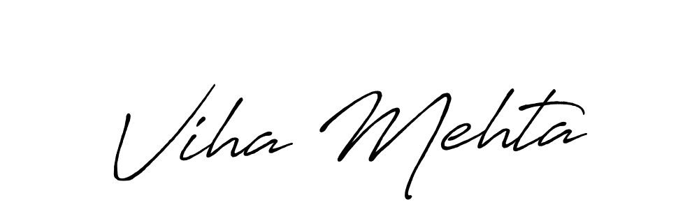 How to Draw Viha Mehta signature style? Antro_Vectra_Bolder is a latest design signature styles for name Viha Mehta. Viha Mehta signature style 7 images and pictures png