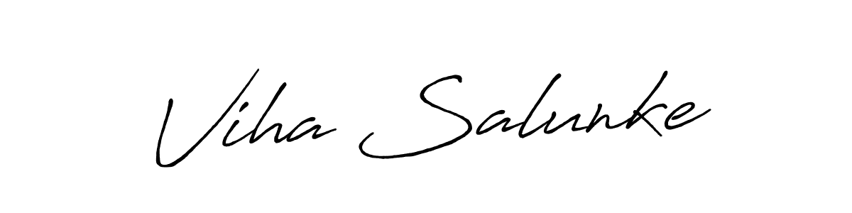 Also we have Viha Salunke name is the best signature style. Create professional handwritten signature collection using Antro_Vectra_Bolder autograph style. Viha Salunke signature style 7 images and pictures png