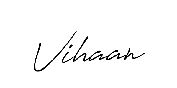 How to make Vihaan signature? Antro_Vectra_Bolder is a professional autograph style. Create handwritten signature for Vihaan name. Vihaan signature style 7 images and pictures png