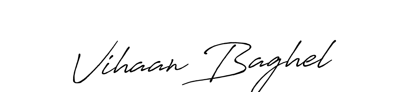 Also we have Vihaan Baghel name is the best signature style. Create professional handwritten signature collection using Antro_Vectra_Bolder autograph style. Vihaan Baghel signature style 7 images and pictures png
