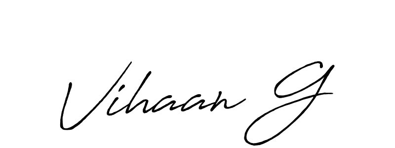 How to Draw Vihaan G signature style? Antro_Vectra_Bolder is a latest design signature styles for name Vihaan G. Vihaan G signature style 7 images and pictures png