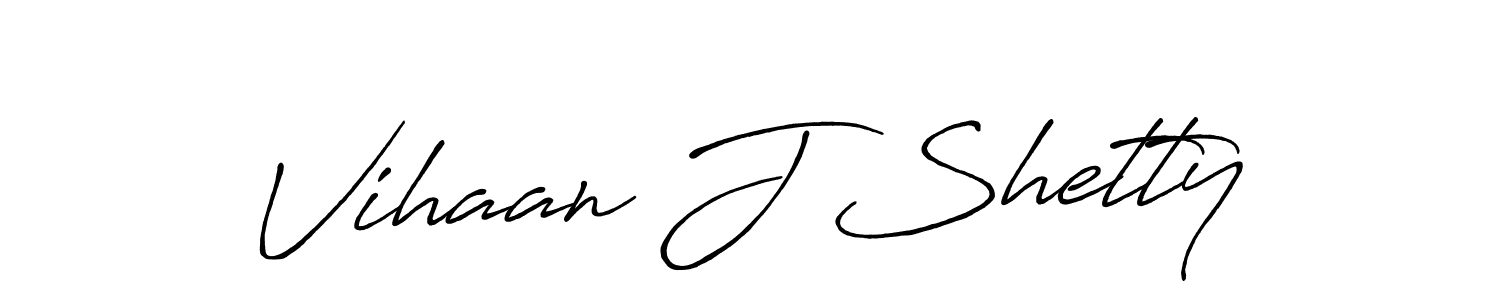 Design your own signature with our free online signature maker. With this signature software, you can create a handwritten (Antro_Vectra_Bolder) signature for name Vihaan J Shetty. Vihaan J Shetty signature style 7 images and pictures png