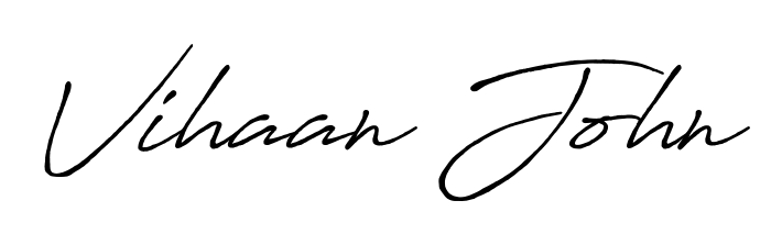 Design your own signature with our free online signature maker. With this signature software, you can create a handwritten (Antro_Vectra_Bolder) signature for name Vihaan John. Vihaan John signature style 7 images and pictures png