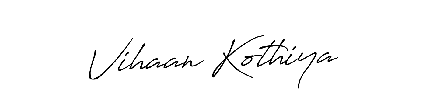 This is the best signature style for the Vihaan Kothiya name. Also you like these signature font (Antro_Vectra_Bolder). Mix name signature. Vihaan Kothiya signature style 7 images and pictures png
