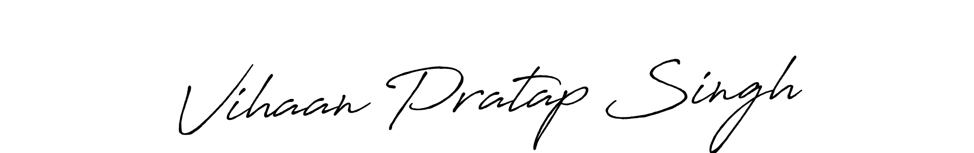 Use a signature maker to create a handwritten signature online. With this signature software, you can design (Antro_Vectra_Bolder) your own signature for name Vihaan Pratap Singh. Vihaan Pratap Singh signature style 7 images and pictures png