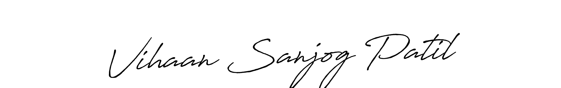 Use a signature maker to create a handwritten signature online. With this signature software, you can design (Antro_Vectra_Bolder) your own signature for name Vihaan Sanjog Patil. Vihaan Sanjog Patil signature style 7 images and pictures png