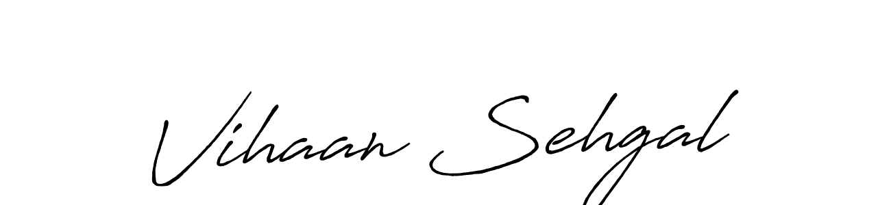 Create a beautiful signature design for name Vihaan Sehgal. With this signature (Antro_Vectra_Bolder) fonts, you can make a handwritten signature for free. Vihaan Sehgal signature style 7 images and pictures png