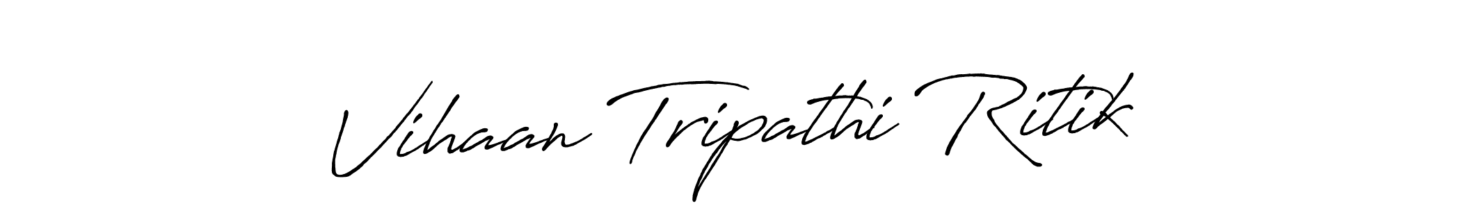 if you are searching for the best signature style for your name Vihaan Tripathi Ritik. so please give up your signature search. here we have designed multiple signature styles  using Antro_Vectra_Bolder. Vihaan Tripathi Ritik signature style 7 images and pictures png