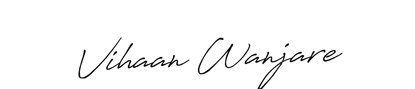 How to Draw Vihaan Wanjare signature style? Antro_Vectra_Bolder is a latest design signature styles for name Vihaan Wanjare. Vihaan Wanjare signature style 7 images and pictures png