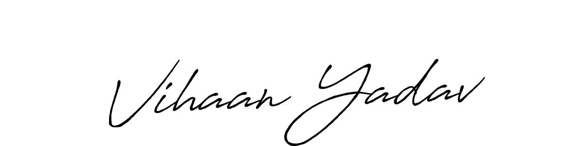 Design your own signature with our free online signature maker. With this signature software, you can create a handwritten (Antro_Vectra_Bolder) signature for name Vihaan Yadav. Vihaan Yadav signature style 7 images and pictures png