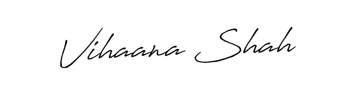 Make a beautiful signature design for name Vihaana Shah. With this signature (Antro_Vectra_Bolder) style, you can create a handwritten signature for free. Vihaana Shah signature style 7 images and pictures png