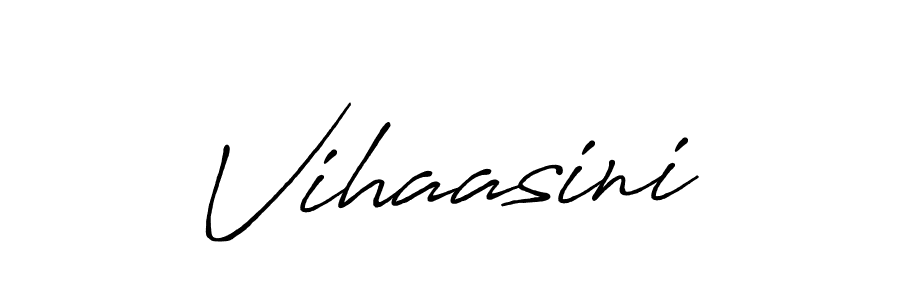 Make a beautiful signature design for name Vihaasini. With this signature (Antro_Vectra_Bolder) style, you can create a handwritten signature for free. Vihaasini signature style 7 images and pictures png