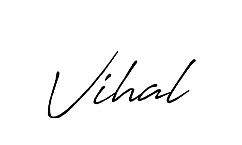 How to make Vihal signature? Antro_Vectra_Bolder is a professional autograph style. Create handwritten signature for Vihal name. Vihal signature style 7 images and pictures png