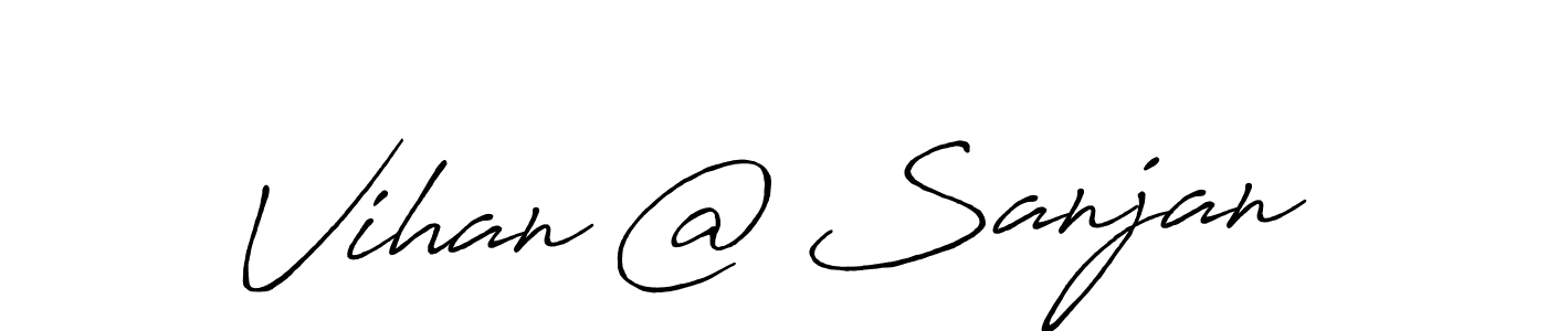 You can use this online signature creator to create a handwritten signature for the name Vihan @ Sanjan. This is the best online autograph maker. Vihan @ Sanjan signature style 7 images and pictures png