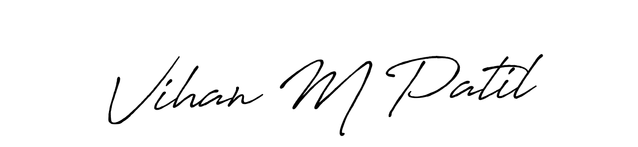 Check out images of Autograph of Vihan M Patil name. Actor Vihan M Patil Signature Style. Antro_Vectra_Bolder is a professional sign style online. Vihan M Patil signature style 7 images and pictures png