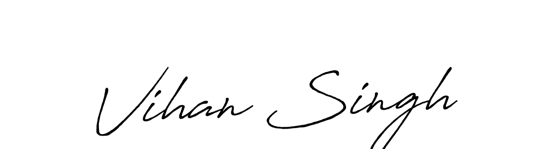 Make a beautiful signature design for name Vihan Singh. With this signature (Antro_Vectra_Bolder) style, you can create a handwritten signature for free. Vihan Singh signature style 7 images and pictures png