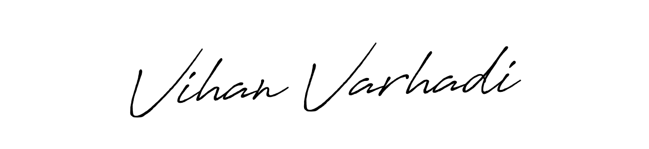 Similarly Antro_Vectra_Bolder is the best handwritten signature design. Signature creator online .You can use it as an online autograph creator for name Vihan Varhadi. Vihan Varhadi signature style 7 images and pictures png