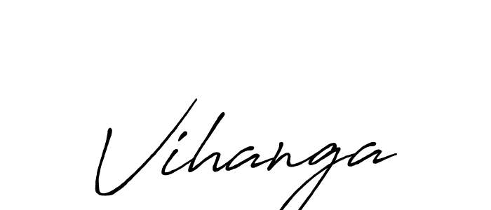 Also we have Vihanga name is the best signature style. Create professional handwritten signature collection using Antro_Vectra_Bolder autograph style. Vihanga signature style 7 images and pictures png