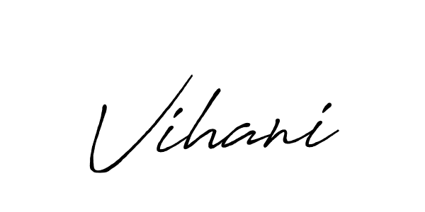 Design your own signature with our free online signature maker. With this signature software, you can create a handwritten (Antro_Vectra_Bolder) signature for name Vihani. Vihani signature style 7 images and pictures png