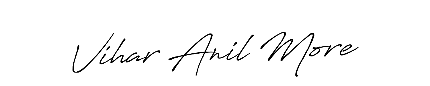 Make a beautiful signature design for name Vihar Anil More. Use this online signature maker to create a handwritten signature for free. Vihar Anil More signature style 7 images and pictures png